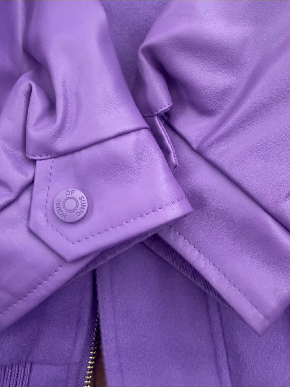 Purple Varsity Jacket with Script Logo - Picture 4 of 5